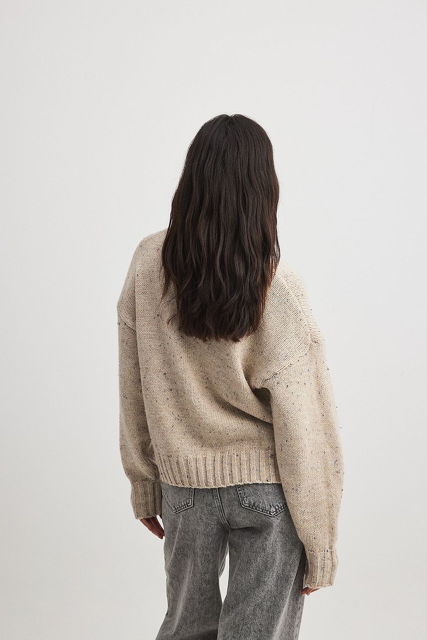 Knitted V-Neck Sweater