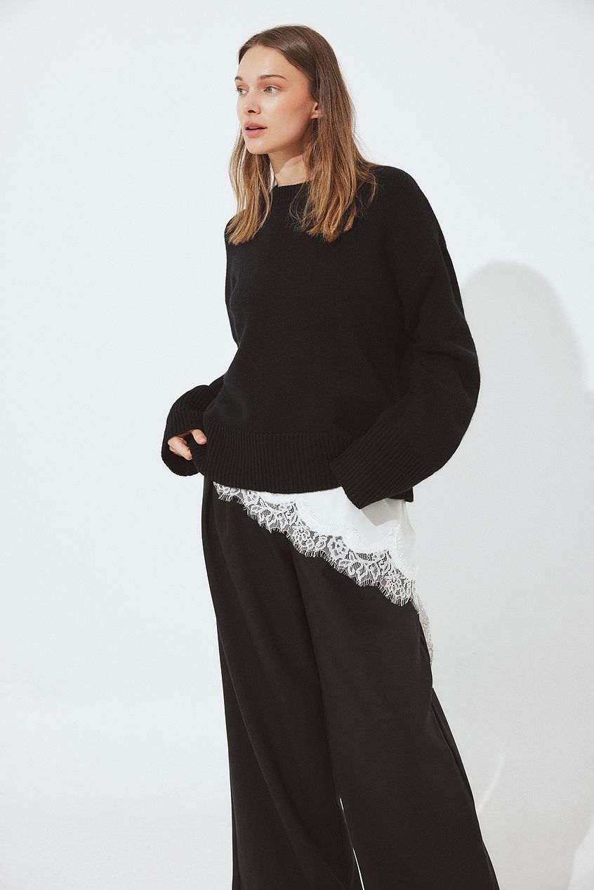Na-kd Knitted Wool Sweater Na-kd black