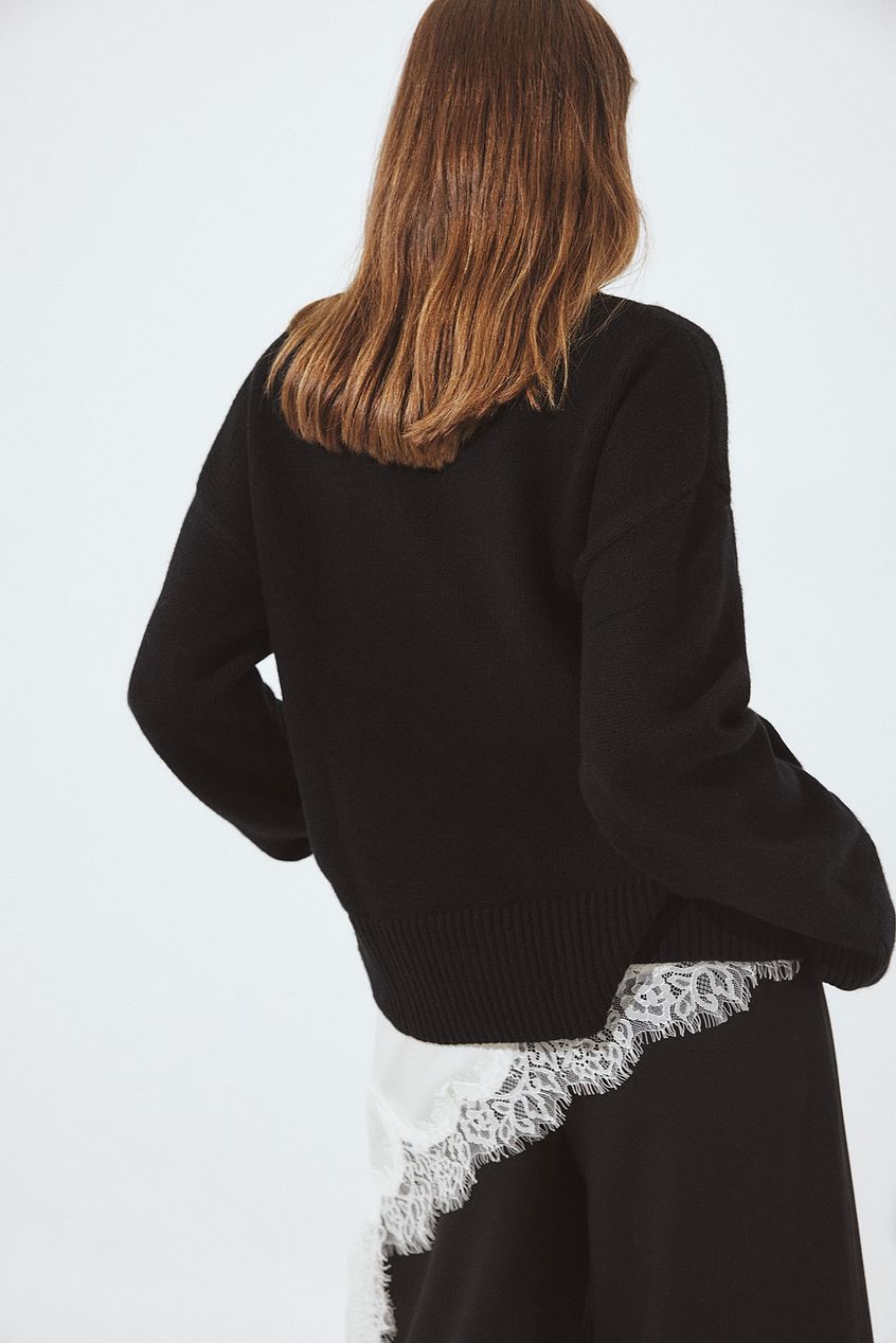 Na-kd Knitted Wool Sweater Na-kd black