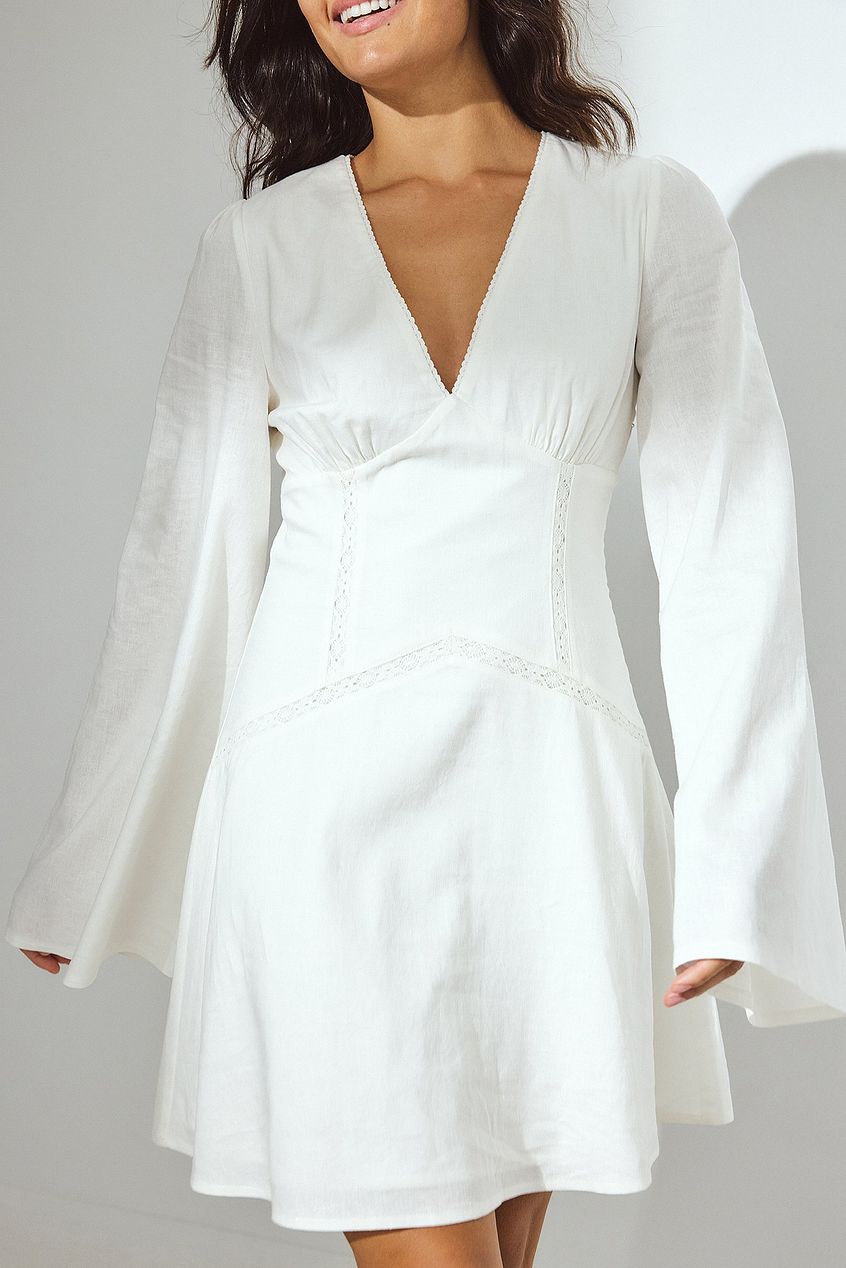 Na-kd Lace Insert Mini Dress