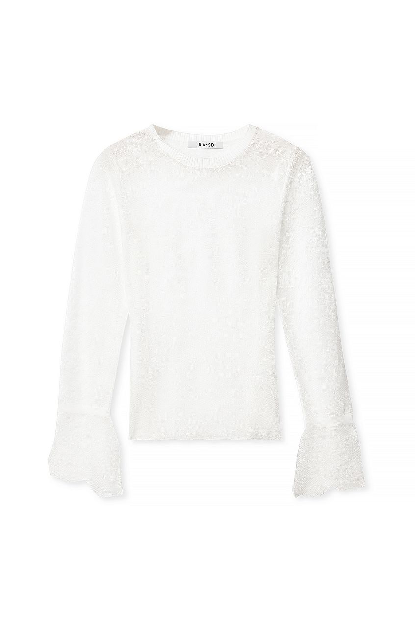 Lace Knitted Round Neck Top