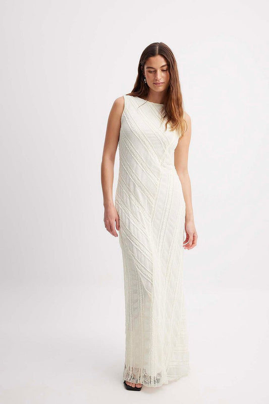 Lace Seam Detail Maxi Dress