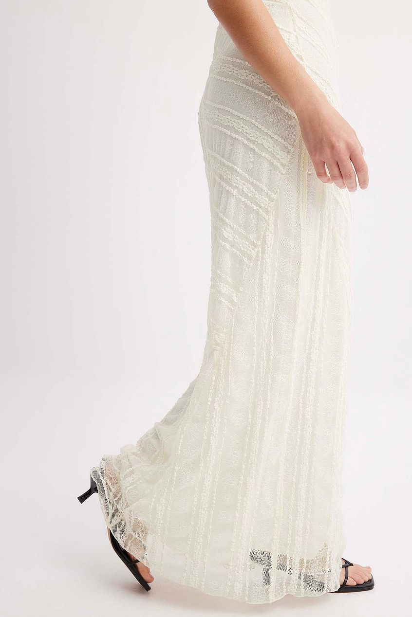 Lace Seam Detail Maxi Dress
