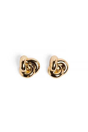 Large Swirl Earrings Gold