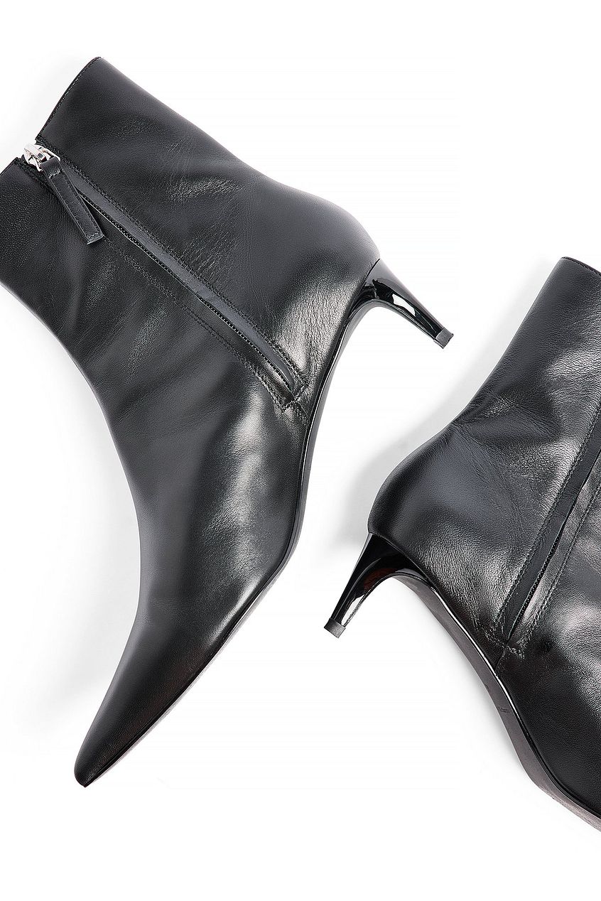Leather Stiletto Ankle Boots