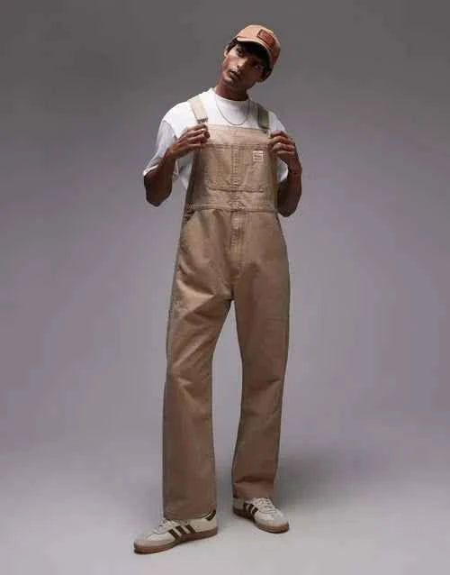 LEVI’S - Workwear Capsule Canvas Dungaree Trousers- beige