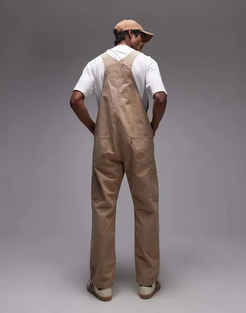 LEVI’S - Workwear Capsule Canvas Dungaree Trousers- beige