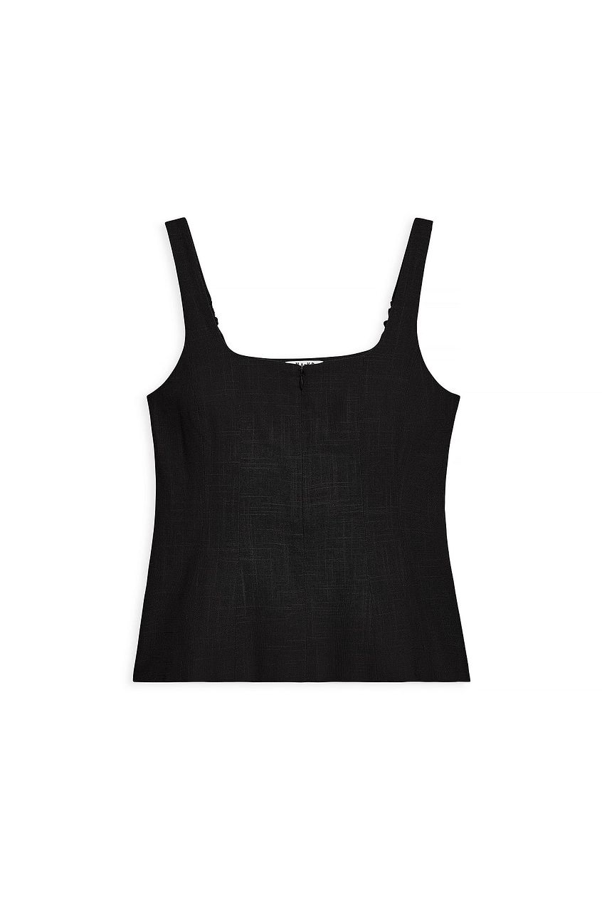 Na-kd Linen Blend Hourglass TopLinen Blend Hourglass Top