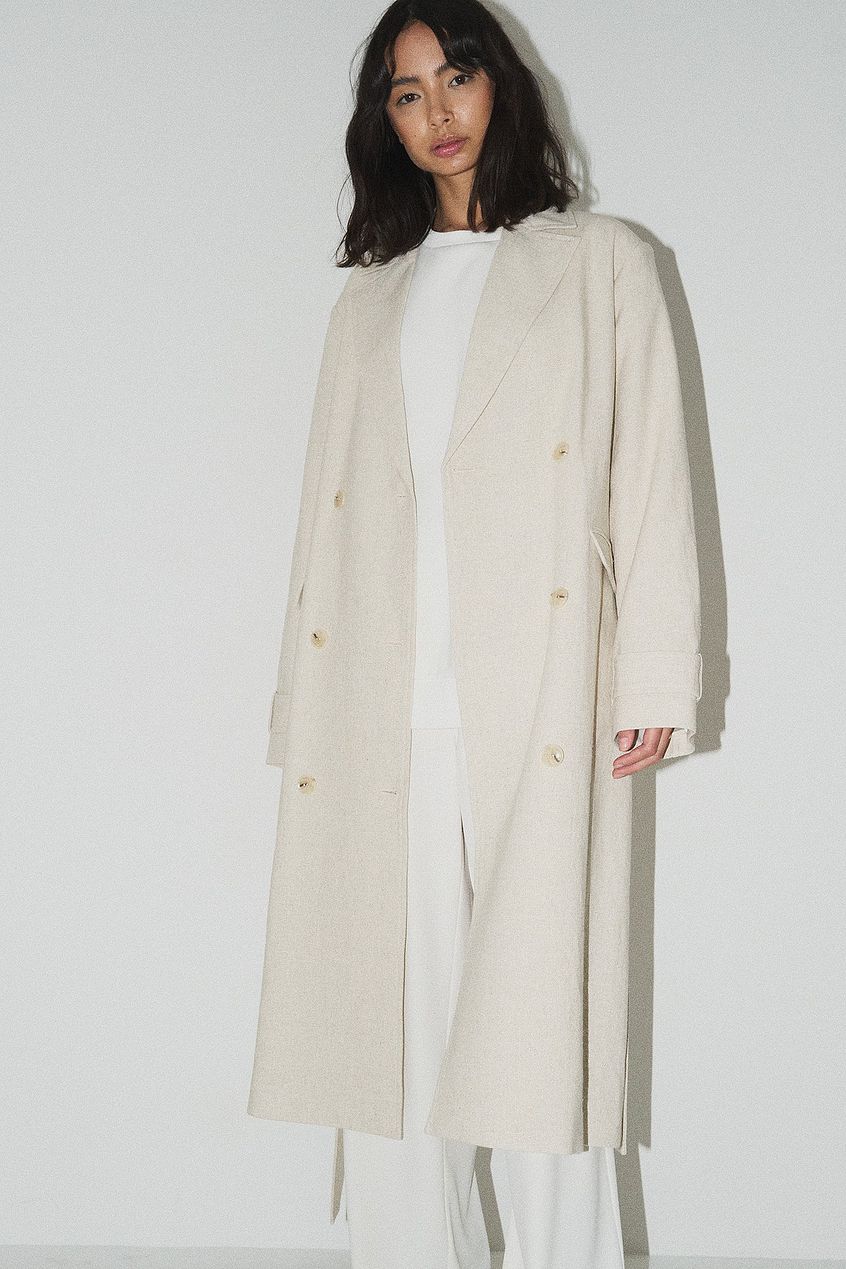 Linen Blend Trenchcoat