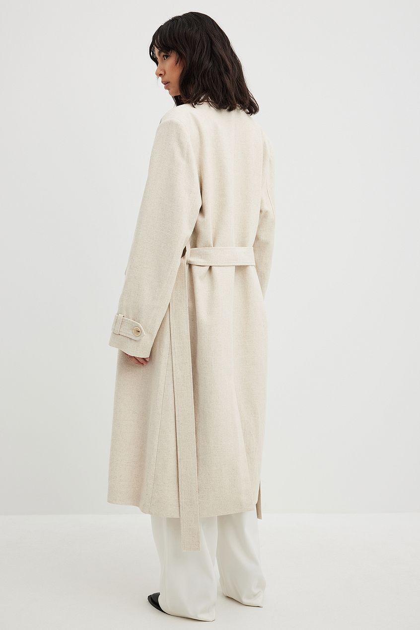 Linen Blend Trenchcoat