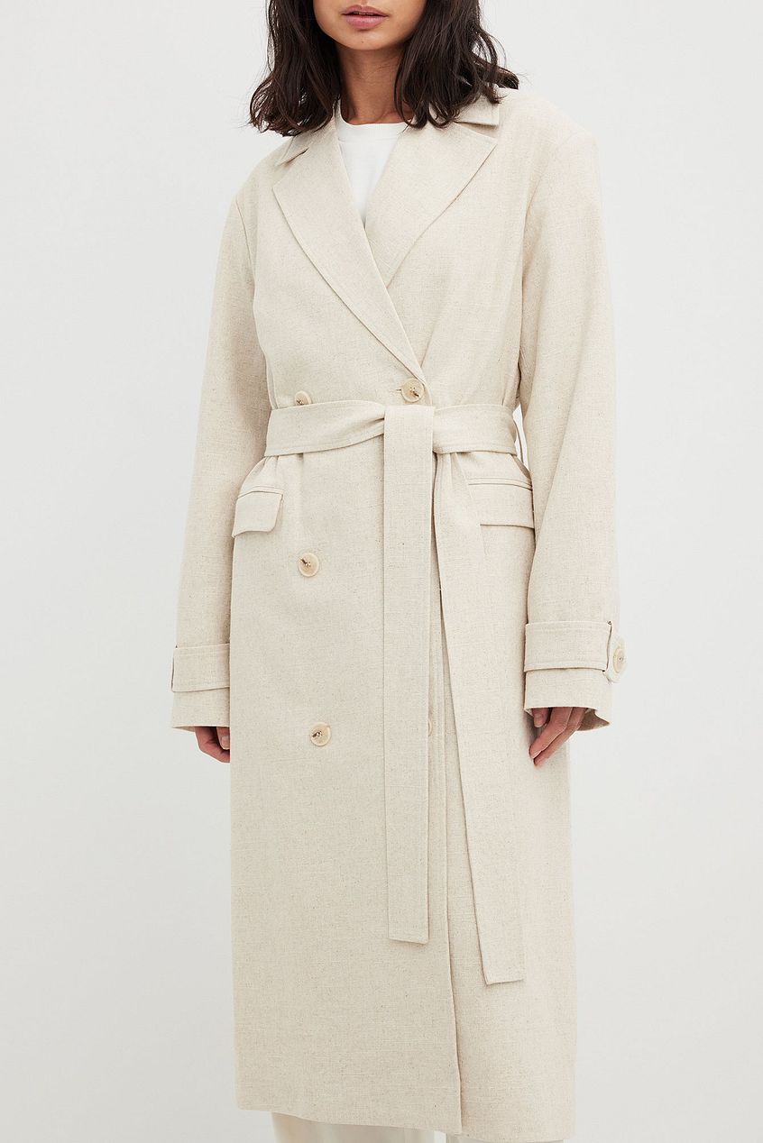 Linen Blend Trenchcoat