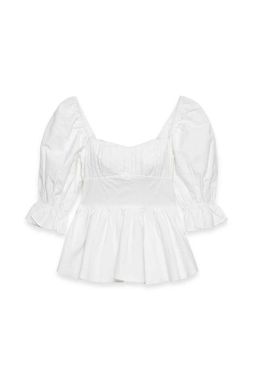 Na-kd Linen Blend Tie Back Blouse