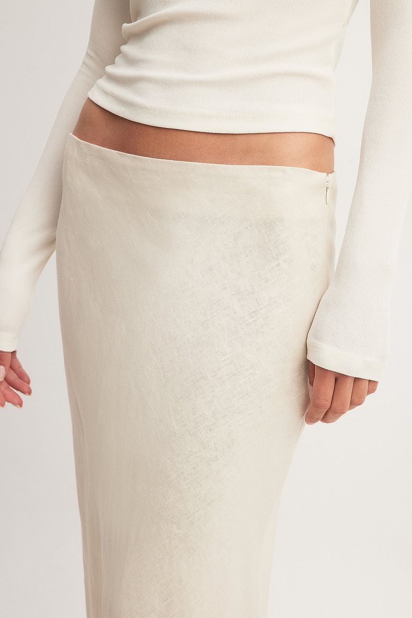 Linen Mermaid Shape Maxi Skirt