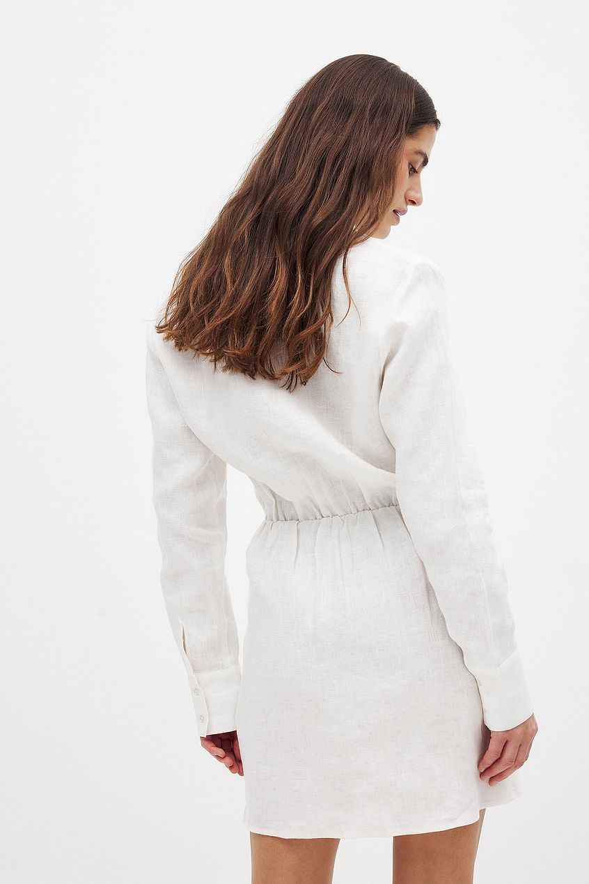 Na-kd Linen Shirt Dress