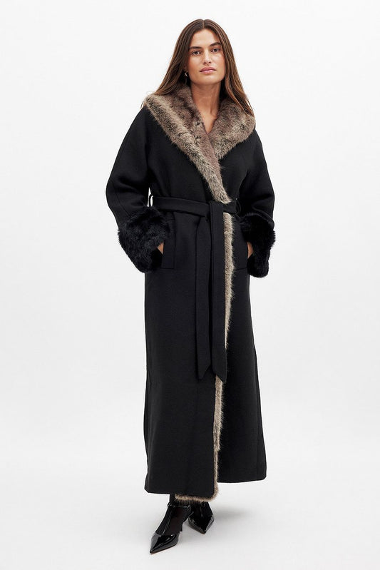 Faux Fur Long Coat