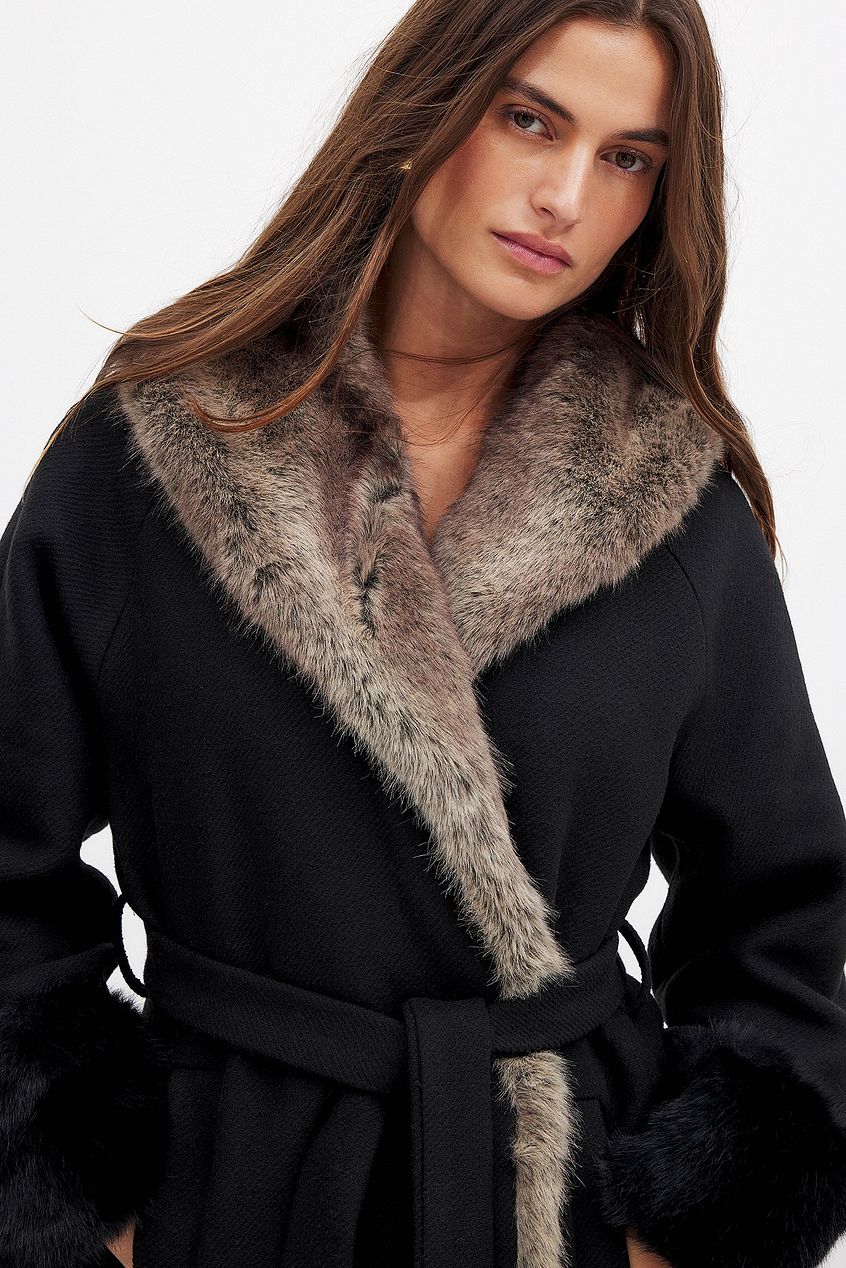 Faux Fur Long Coat