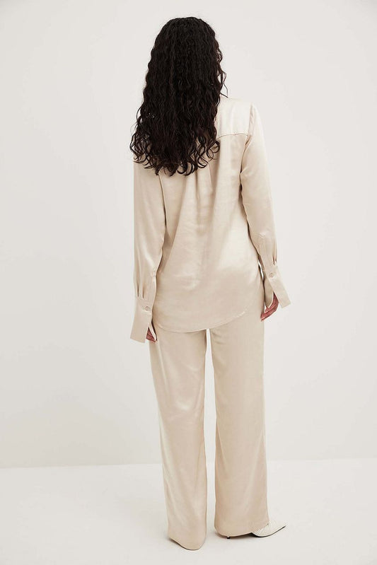 Long Sleeve Satin Shirt