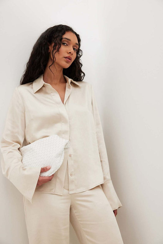 Long Sleeve Satin Shirt