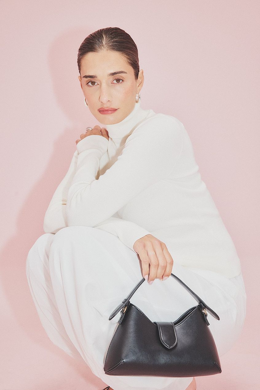 Na-kd Long Sleeve Turtleneck Ribbed Knitted Top