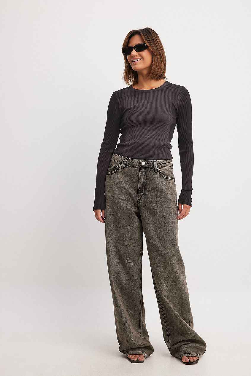Na-kd - Loose Low Waist Long Jeans