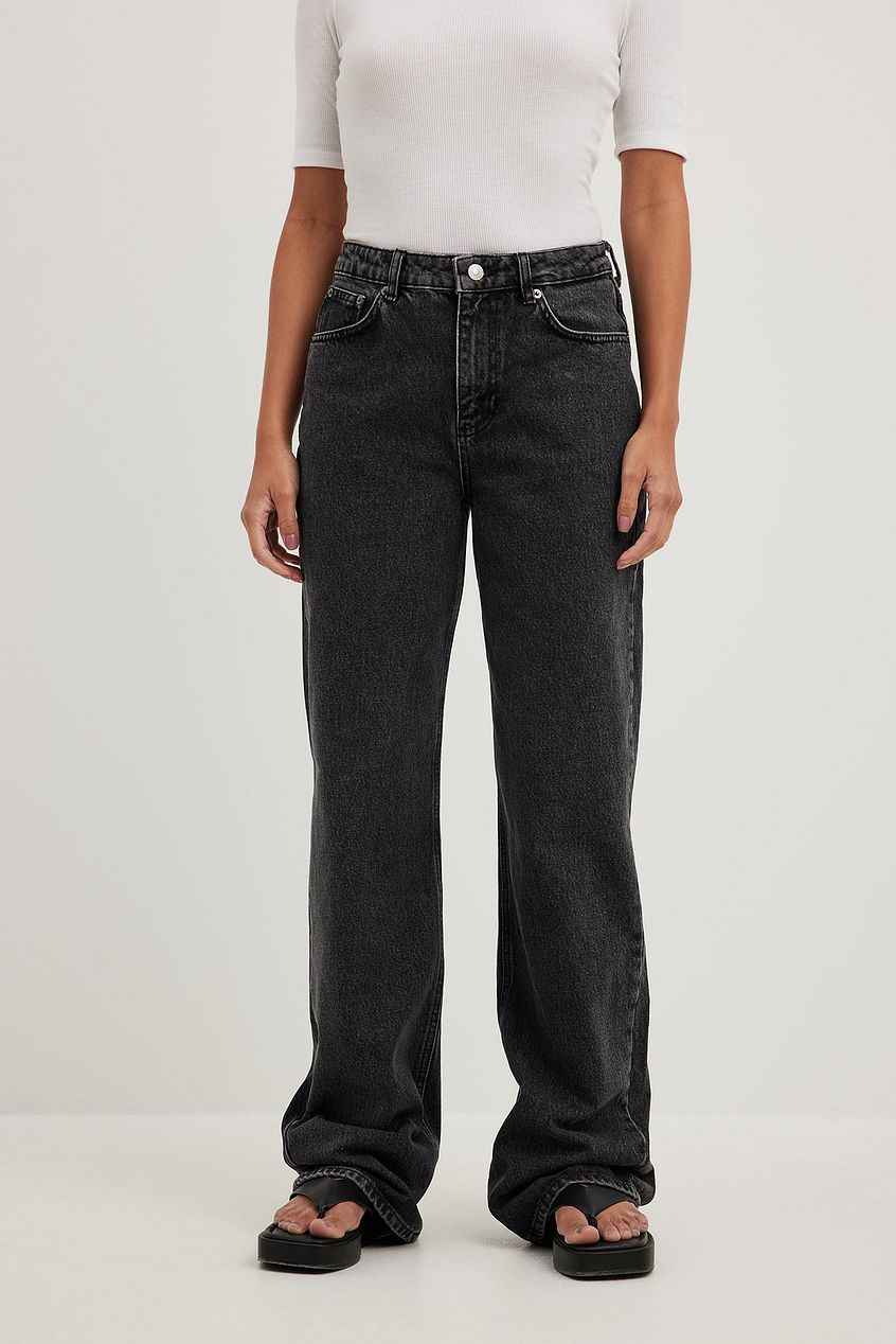 Na-kd - Straight Mid Waist Jeans