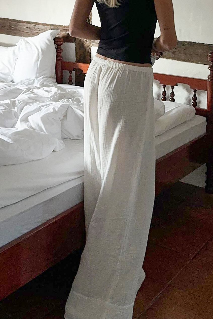 Wide Leg Mid Waist Pants