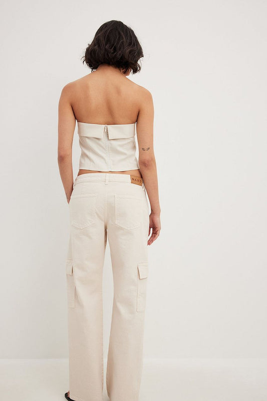Low Waist Pocket Detail Jeans