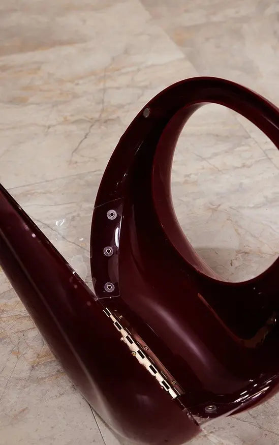 Cherry Red Hard Smooth Curve Handbag