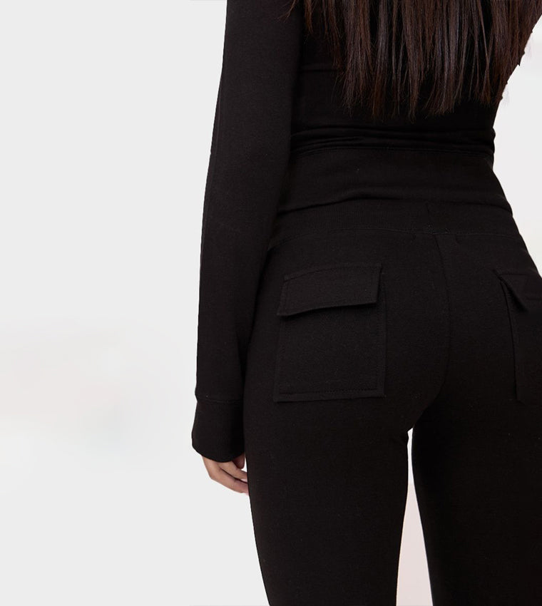Plt - Low Rise Skinny Fit Flared Trousers