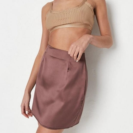Tall Satin Mini Skirt