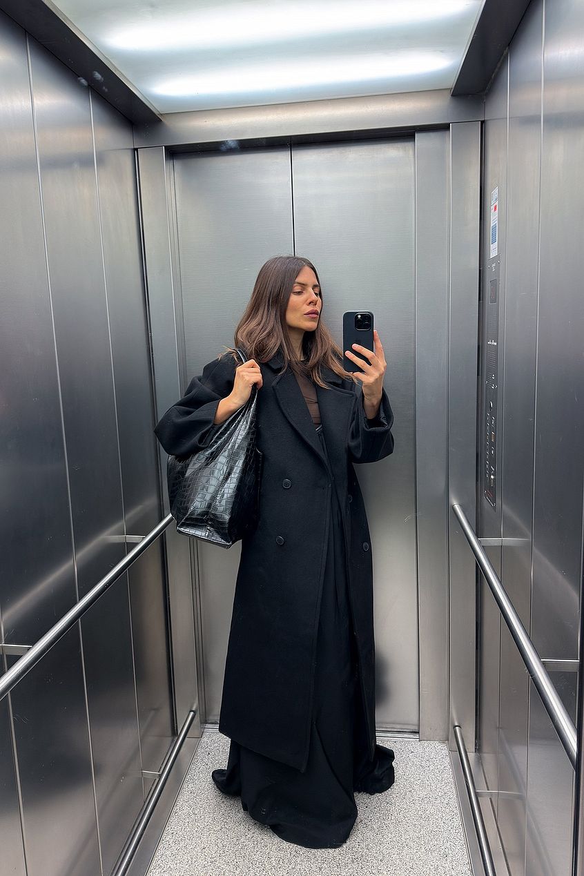 Classic Wool Blend Belted Coat