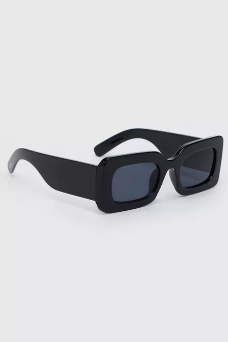 Plastic Chunky Rectangle Sunglasses