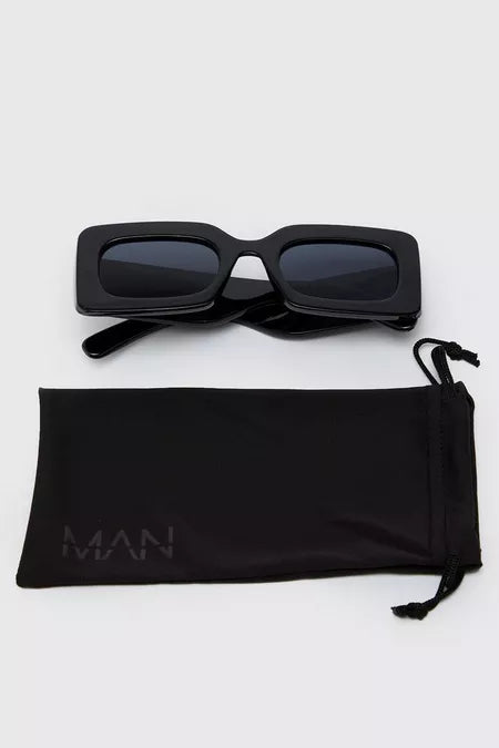 Plastic Chunky Rectangle Sunglasses
