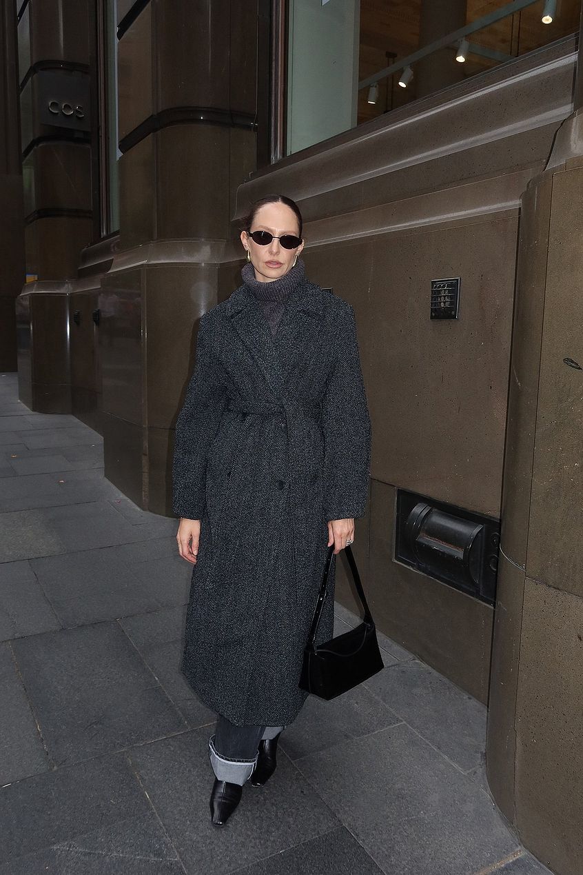 Herringbone Belted Coat