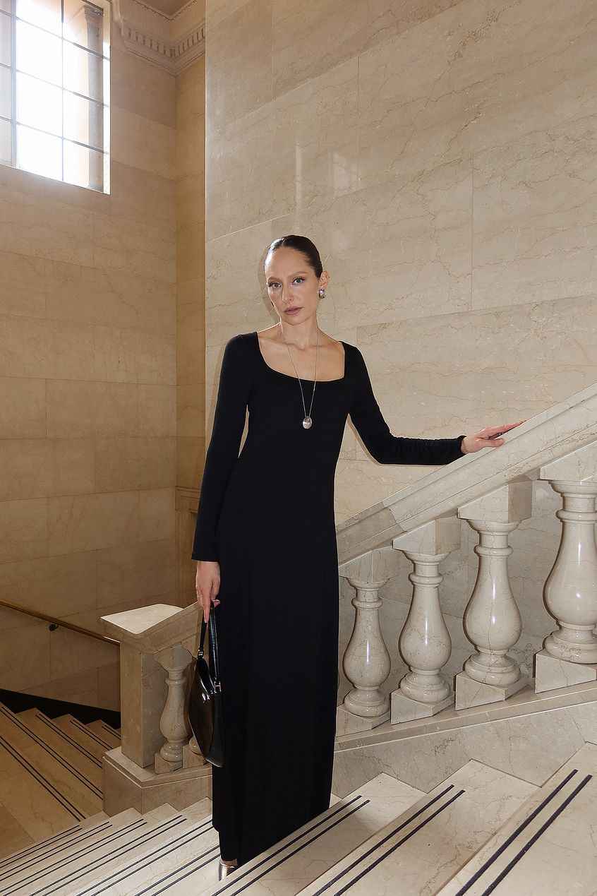 Na-kd Soft Line Scoop Neck Maxi Dress