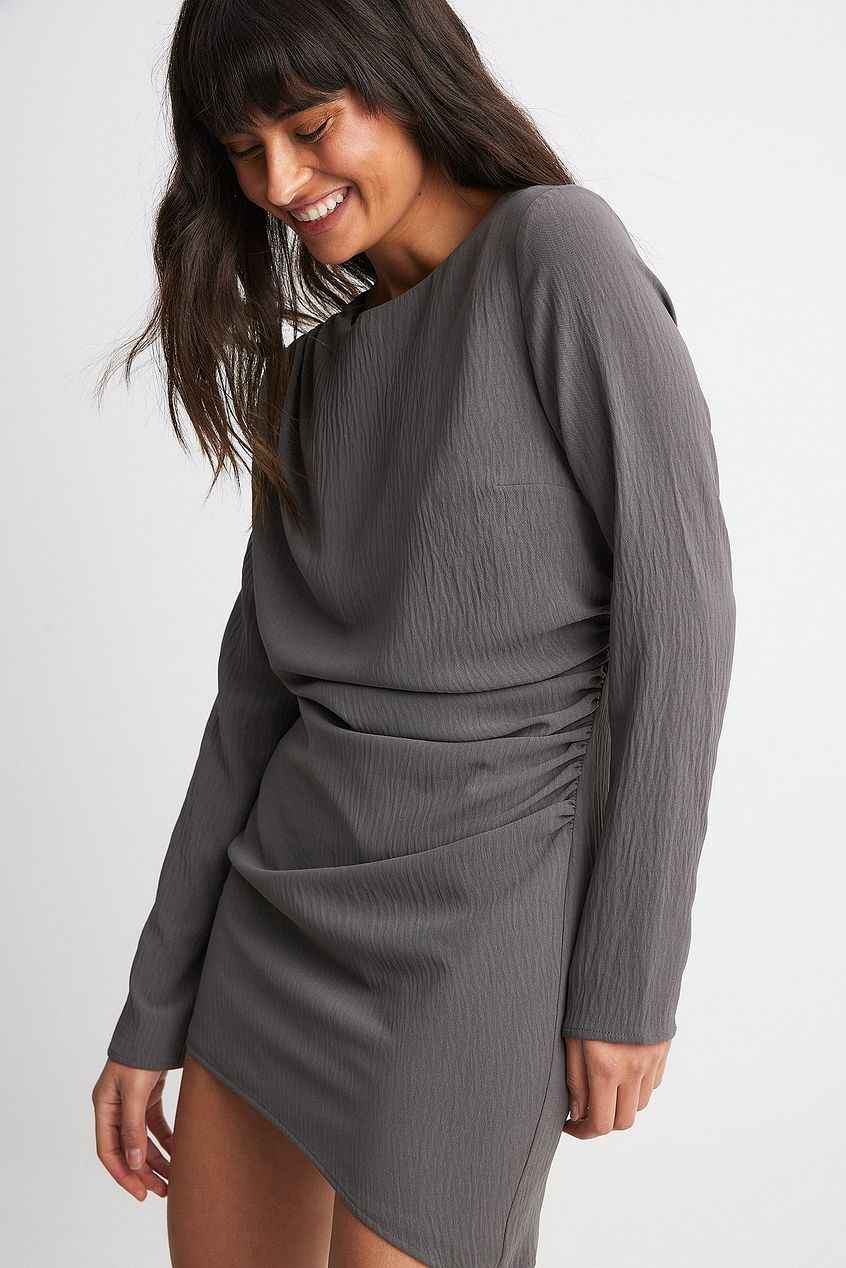 Na-kd Marked Waist Gathered Mini Dress