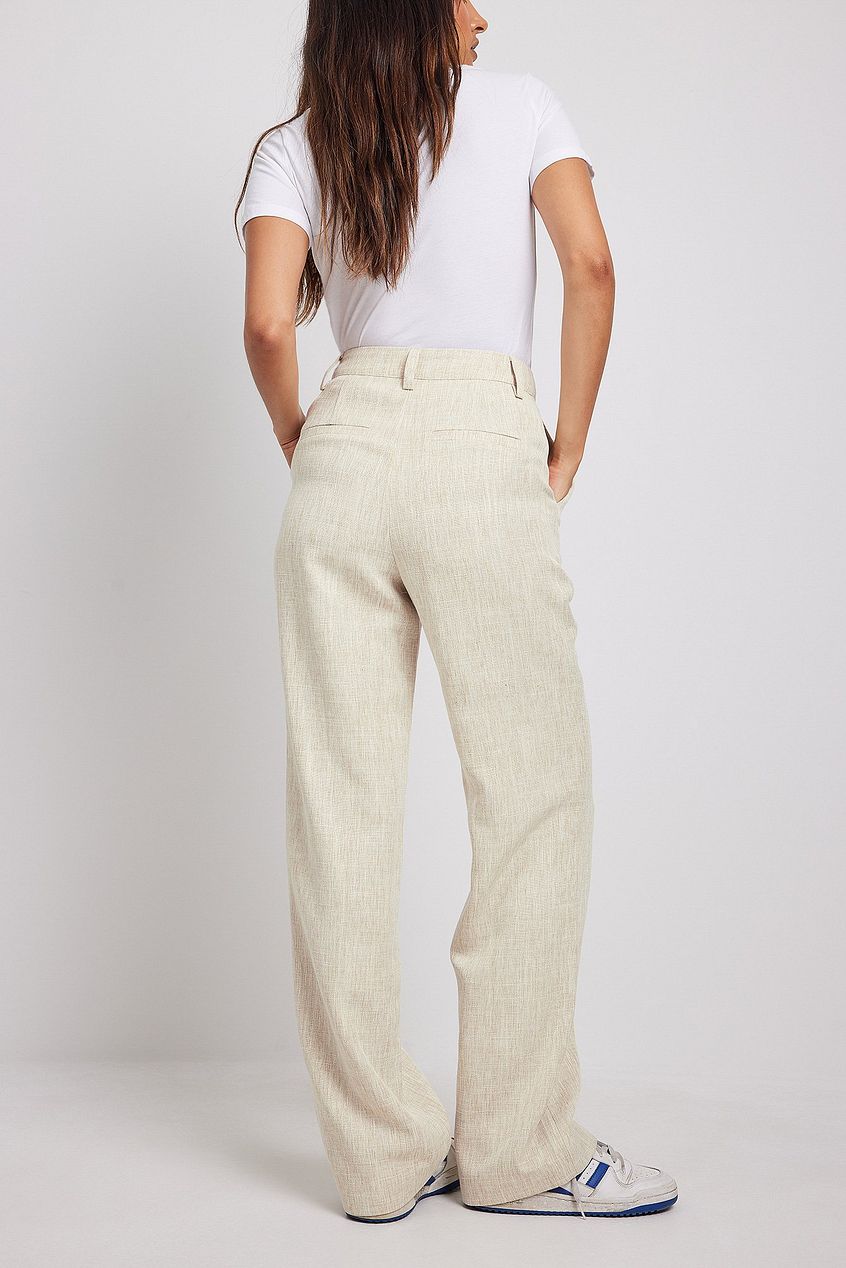 Melange Straight Suit Pants