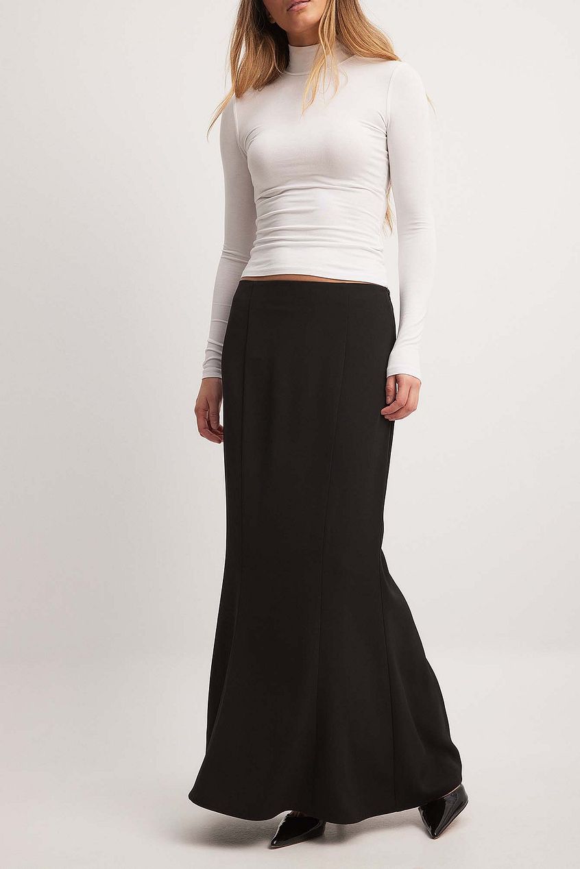 Mermaid Shaped Low Waist Maxi Skirt