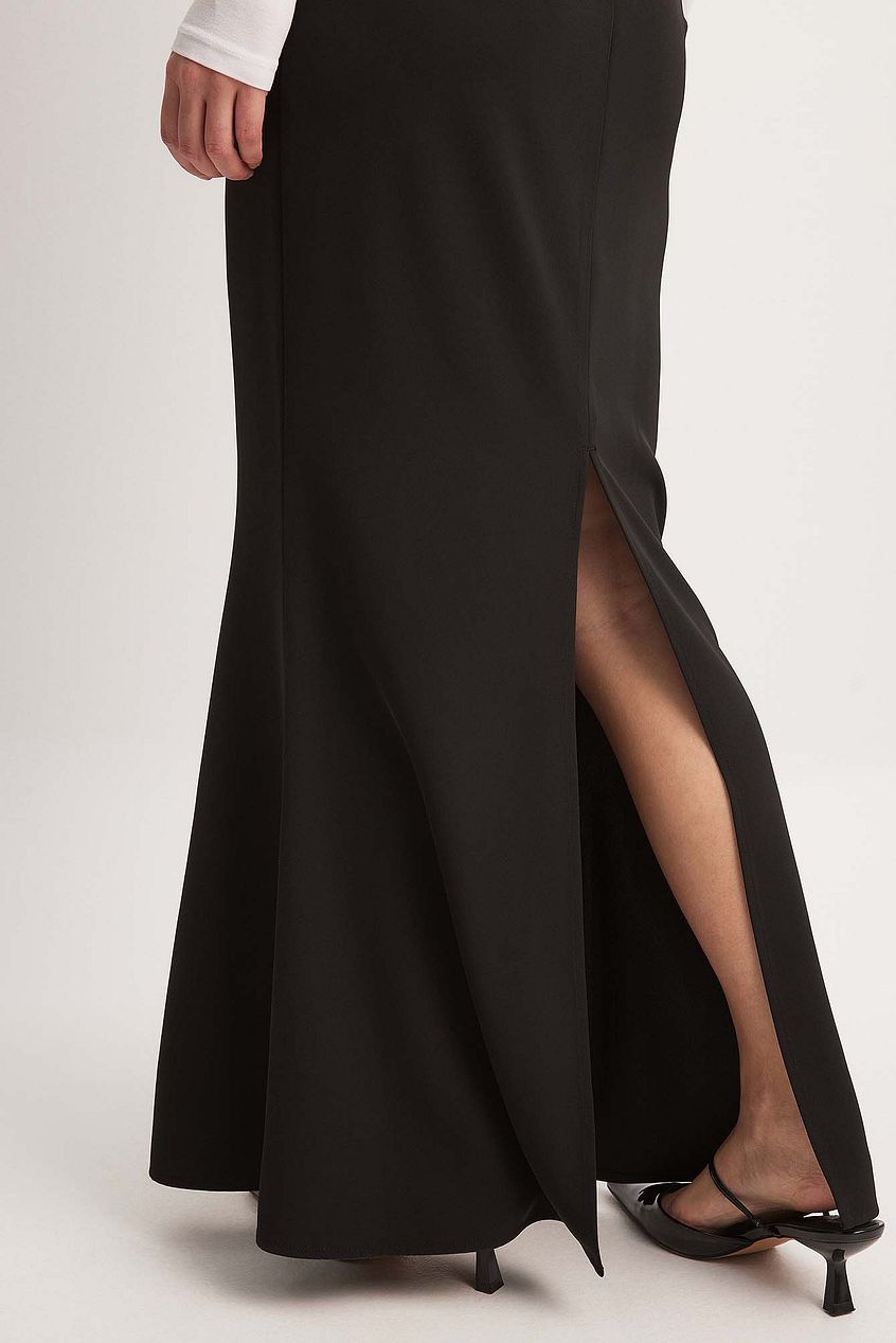 Mermaid Shaped Low Waist Maxi Skirt