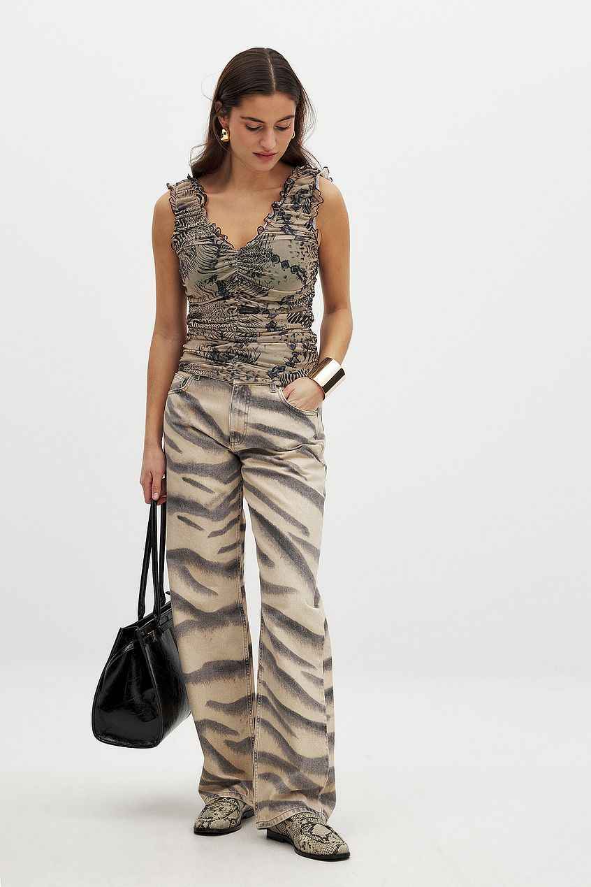 Na-kd Mesh Frill Top