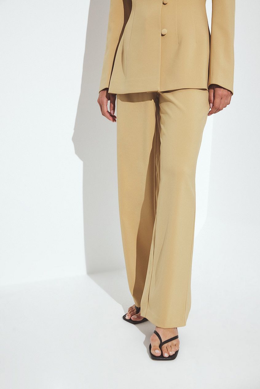 Na-kd Straight Mid Waist Trousers