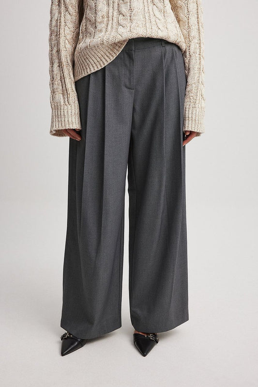 Mid Waist Suit Trousers