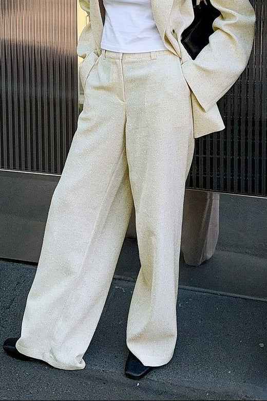 Na-kd Mid Waist Wide Leg Structured Pants