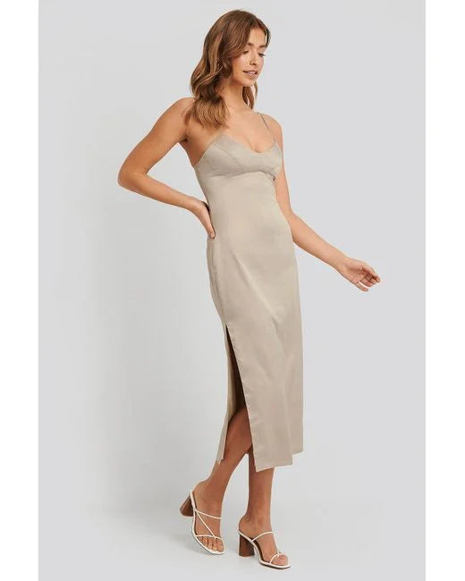 Satin Midi Dress