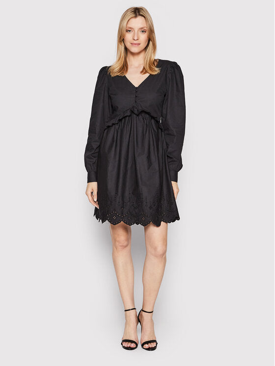 Puff Sleeve Anglaise Dress