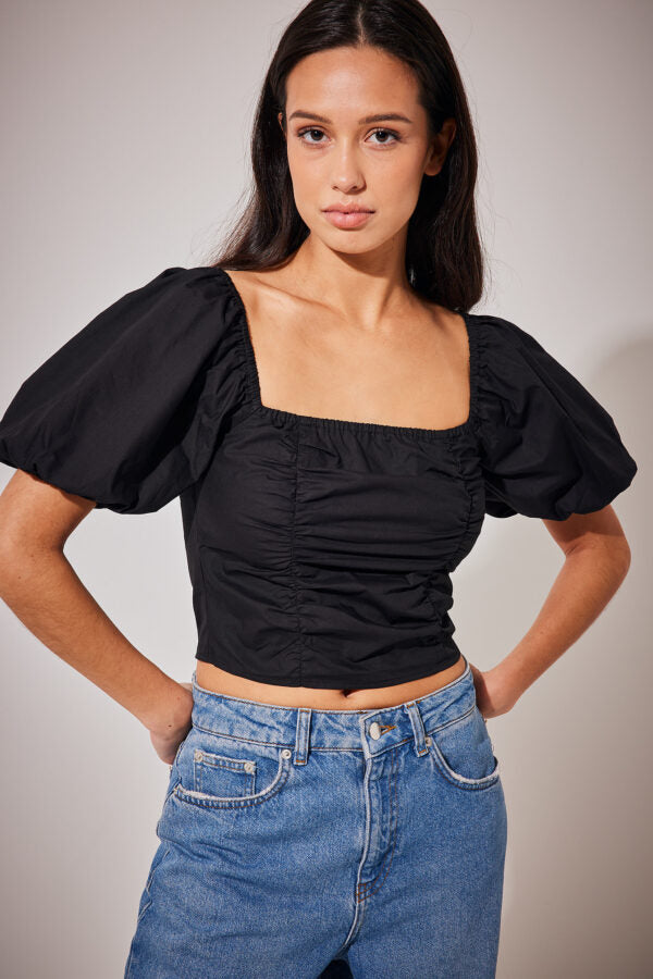 Short Puff Sleeve Top