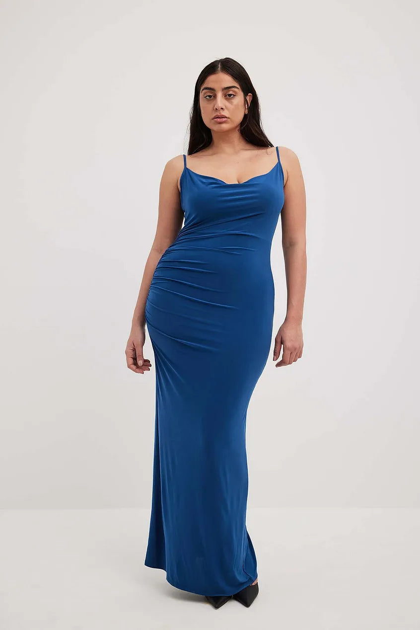 Spaghetti Strap Draped Dress