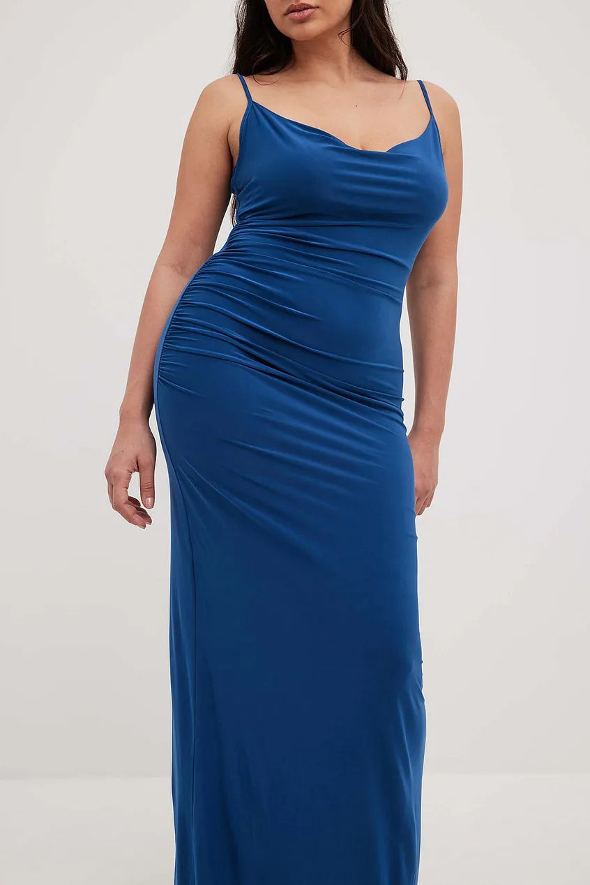 Spaghetti Strap Draped Dress