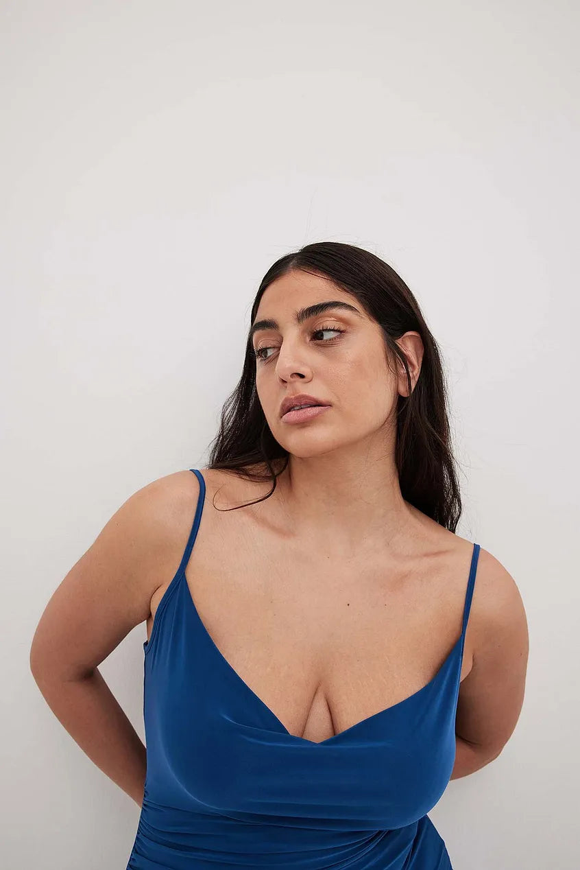 Spaghetti Strap Draped Dress