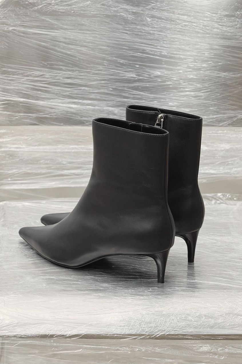 Leather Stiletto Ankle Boots